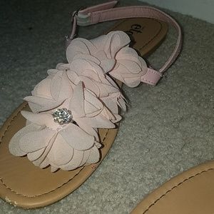 Cute pink floral sandals